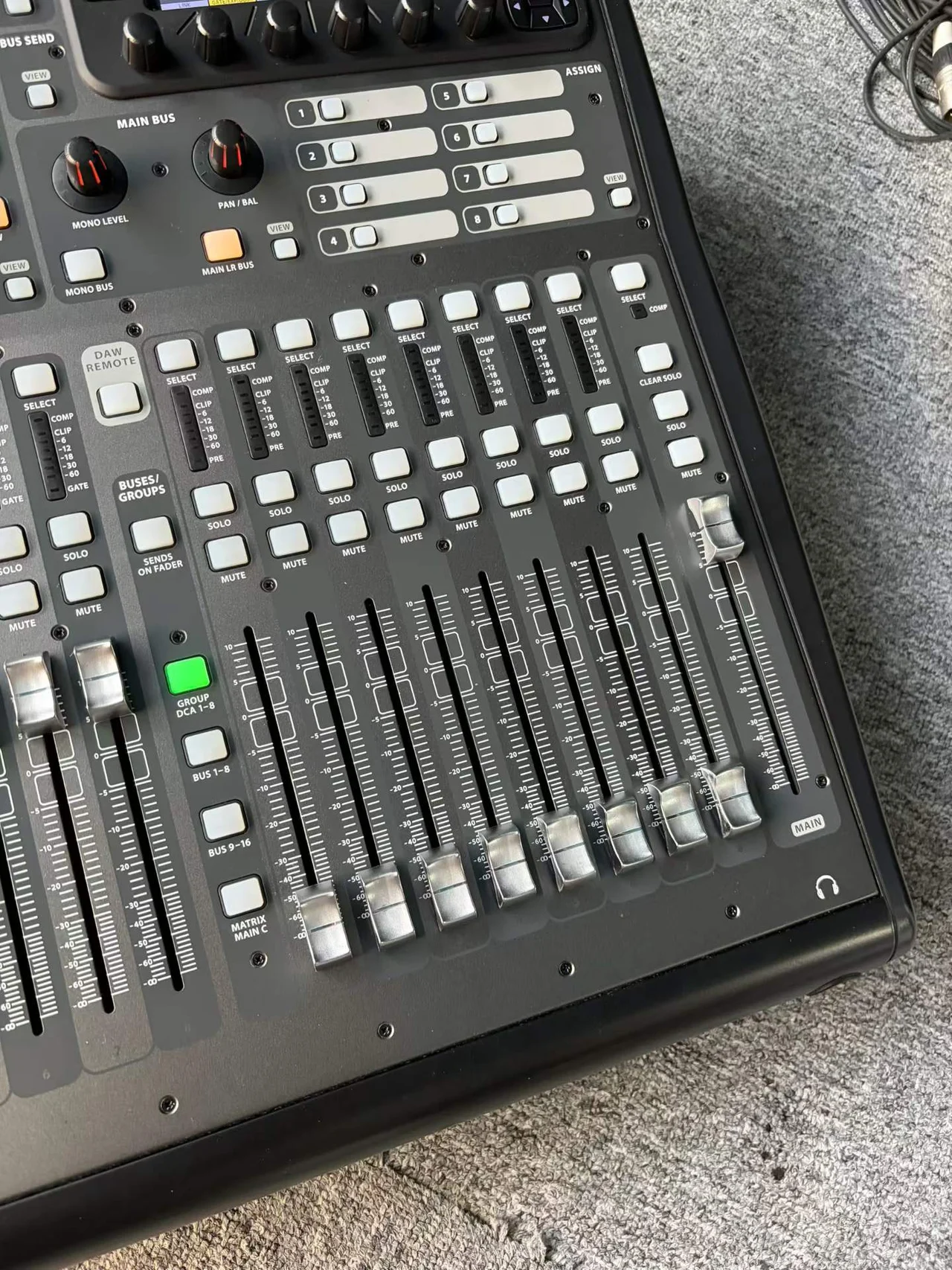 Supplied photograph of Behringer X32; identity and availability require confirmation — photograph 2
