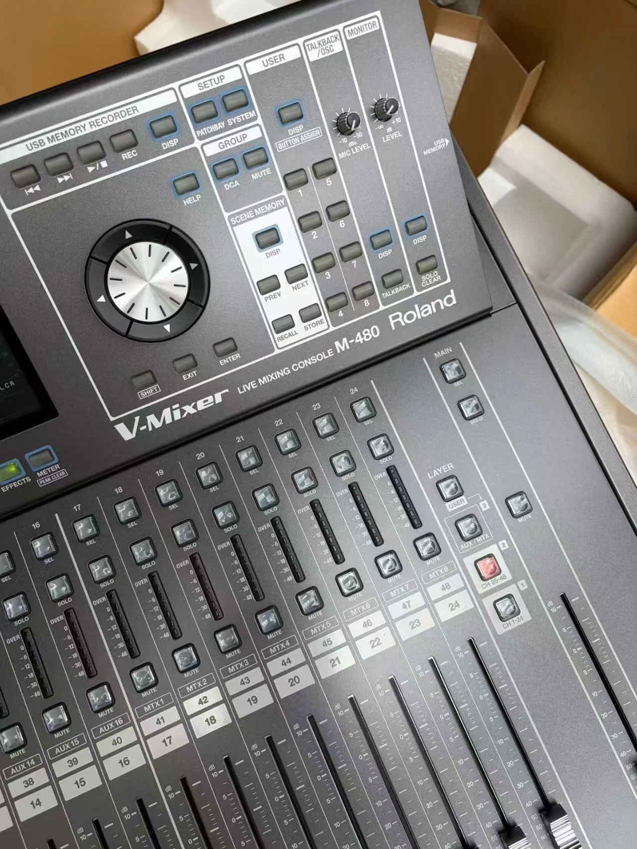 Supplied photograph of Roland M-480; identity and availability require confirmation — photograph 1