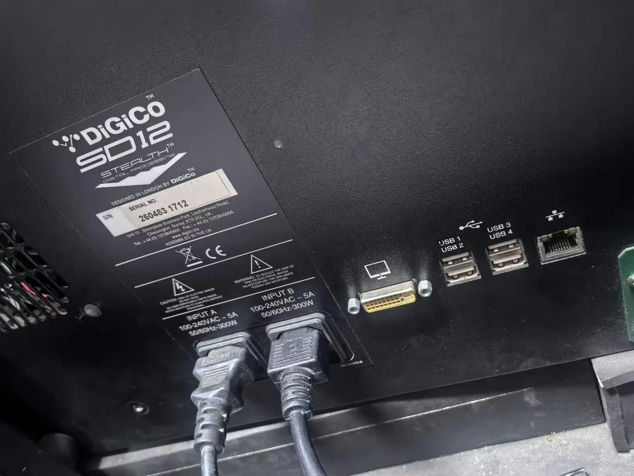 Supplied photograph of DiGiCo SD12; identity and availability require confirmation — photograph 4