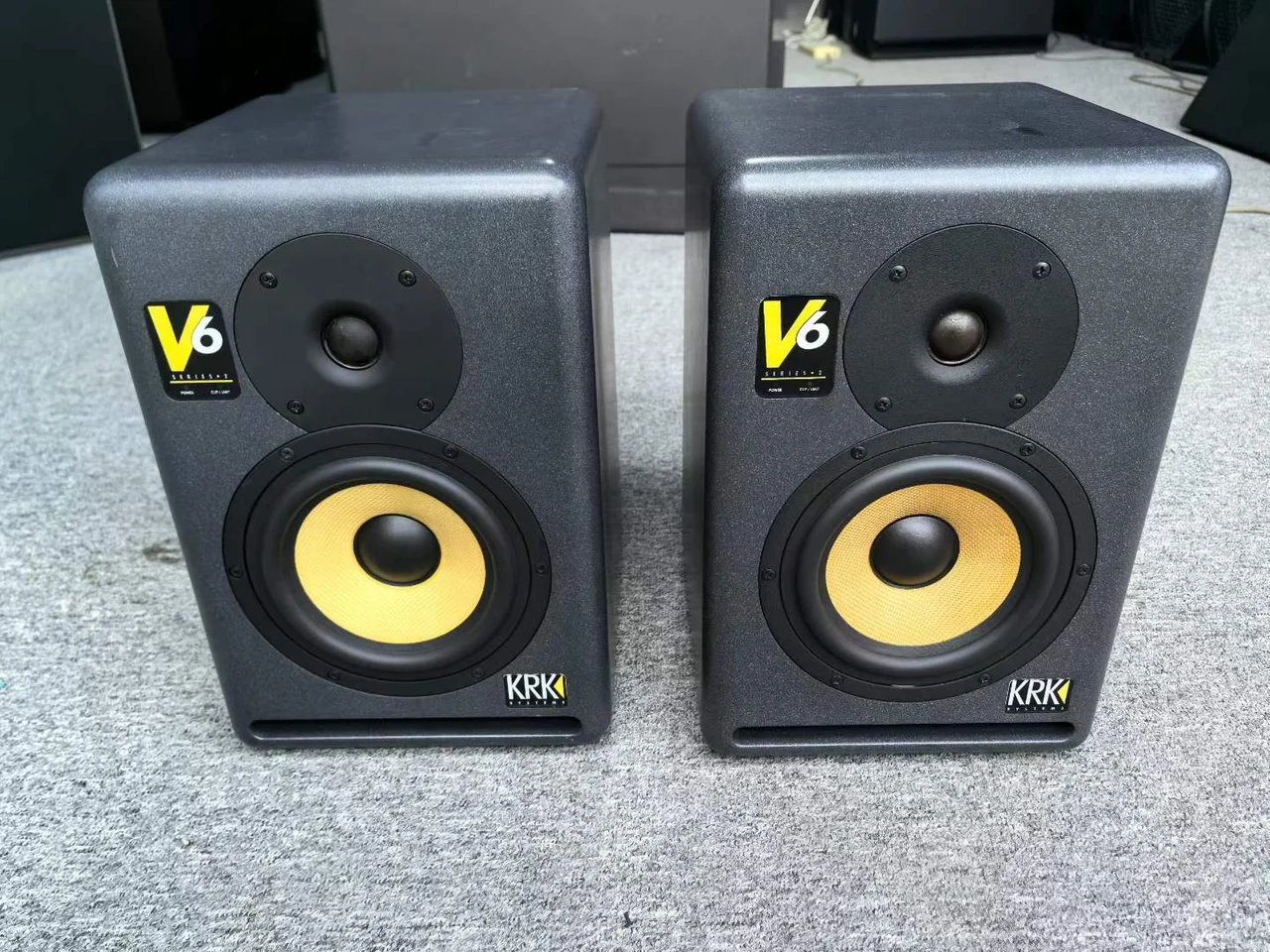 Supplied photograph of KRK V6 family; identity and availability require confirmation — photograph 1