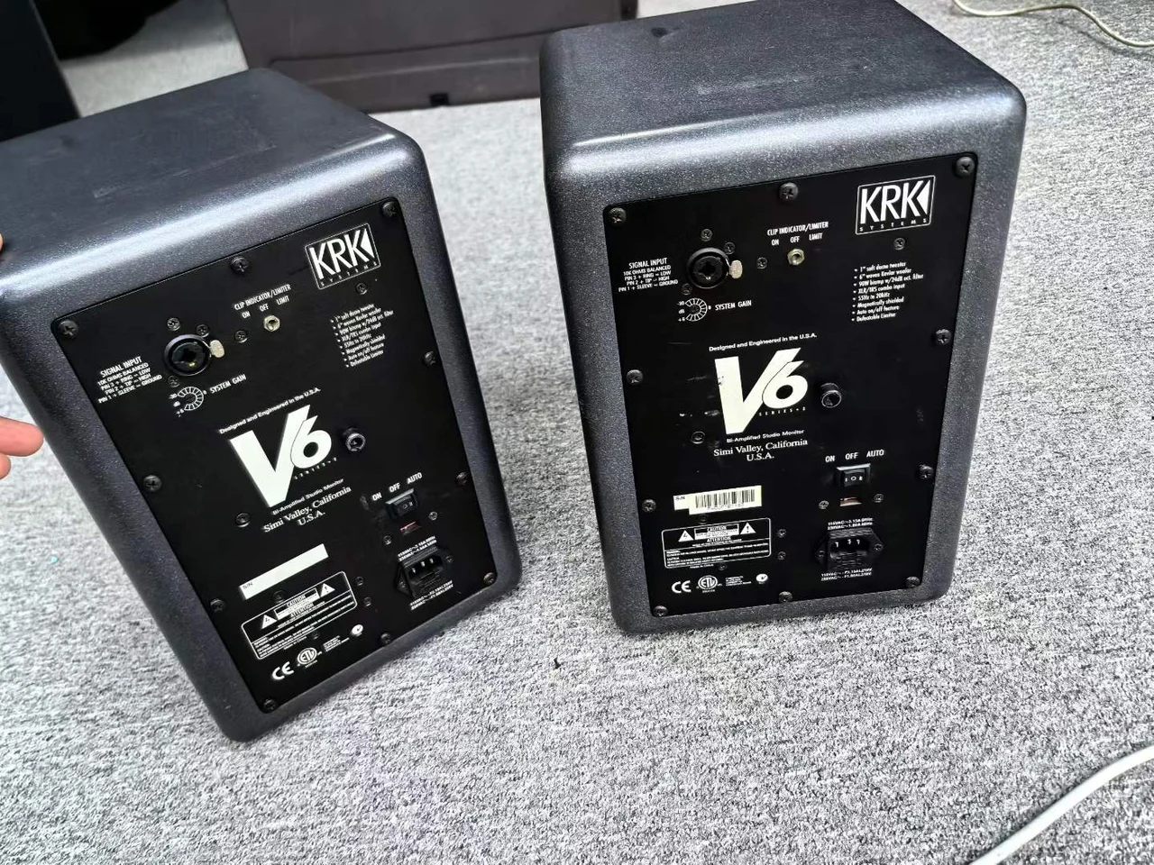 Supplied photograph of KRK V6 family; identity and availability require confirmation — photograph 2