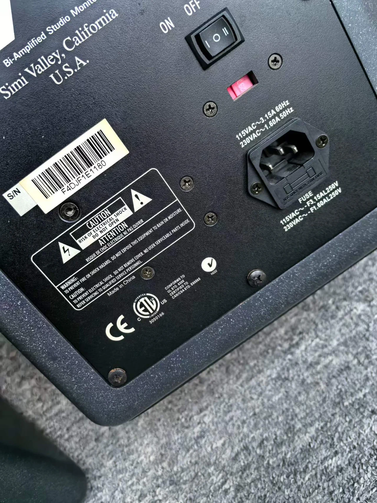 Supplied photograph of KRK V6 family; identity and availability require confirmation — photograph 3