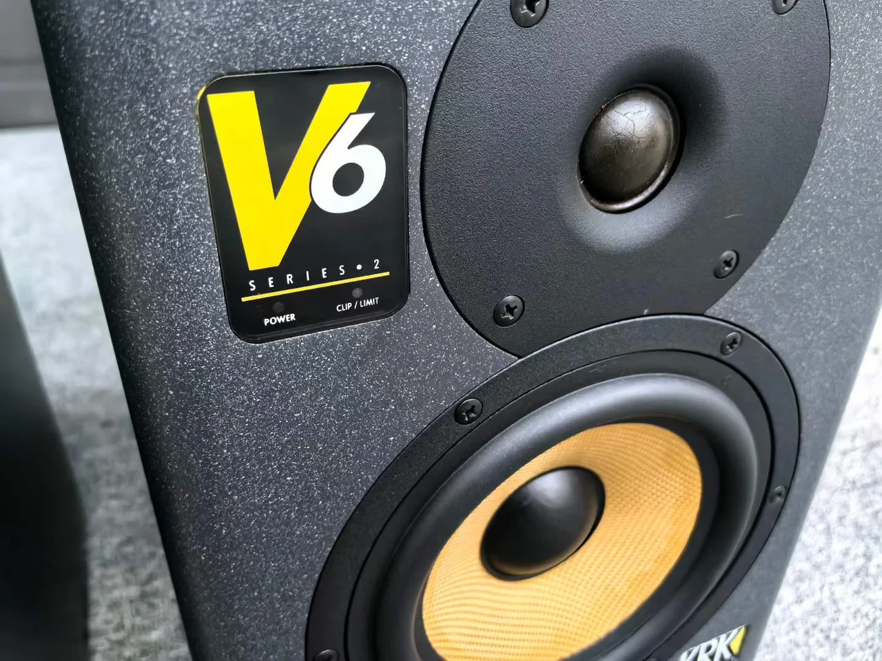 Supplied photograph of KRK V6 family; identity and availability require confirmation — photograph 4