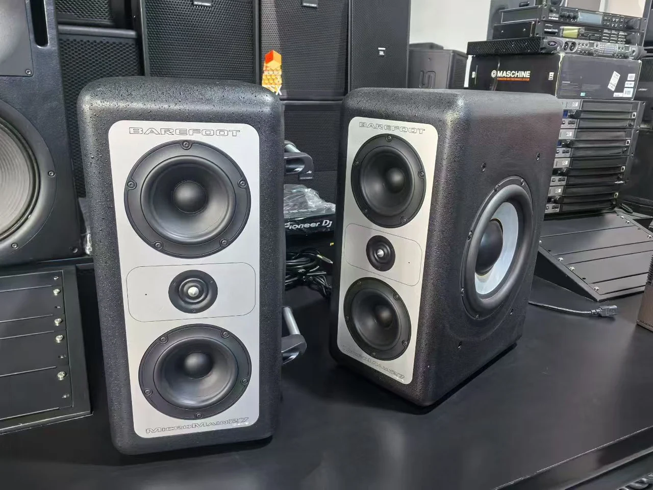 Supplied photograph of Barefoot Sound MicroMain27; identity and availability require confirmation — photograph 1