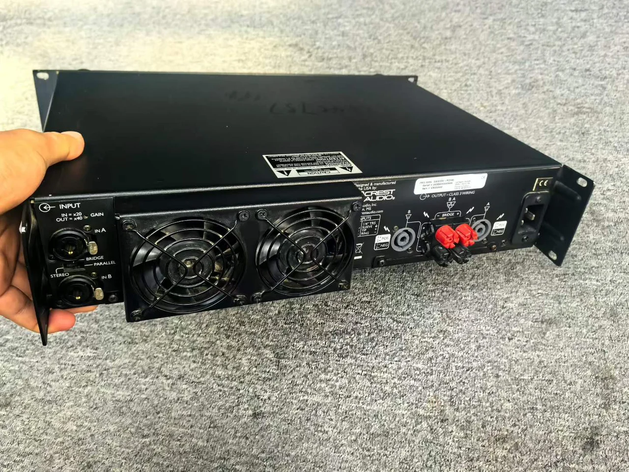 Supplied photograph of Crest Audio 8200; identity and availability require confirmation — photograph 3