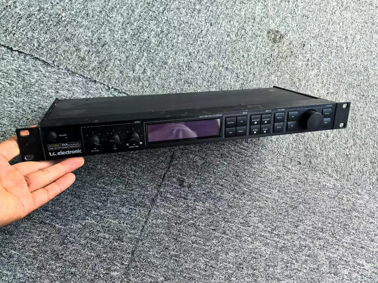 Supplied photograph of TC Electronic Rack effects processor; identity and availability require confirmation — photograph 1