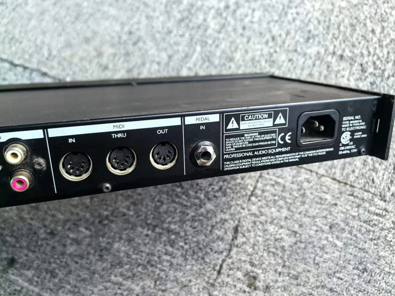 Supplied photograph of TC Electronic Rack effects processor; identity and availability require confirmation — photograph 4