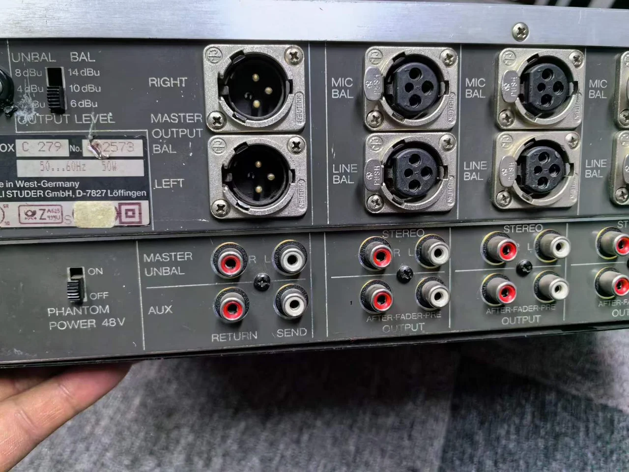 Supplied photograph of Revox C279; identity, configuration and availability require confirmation — photograph 4